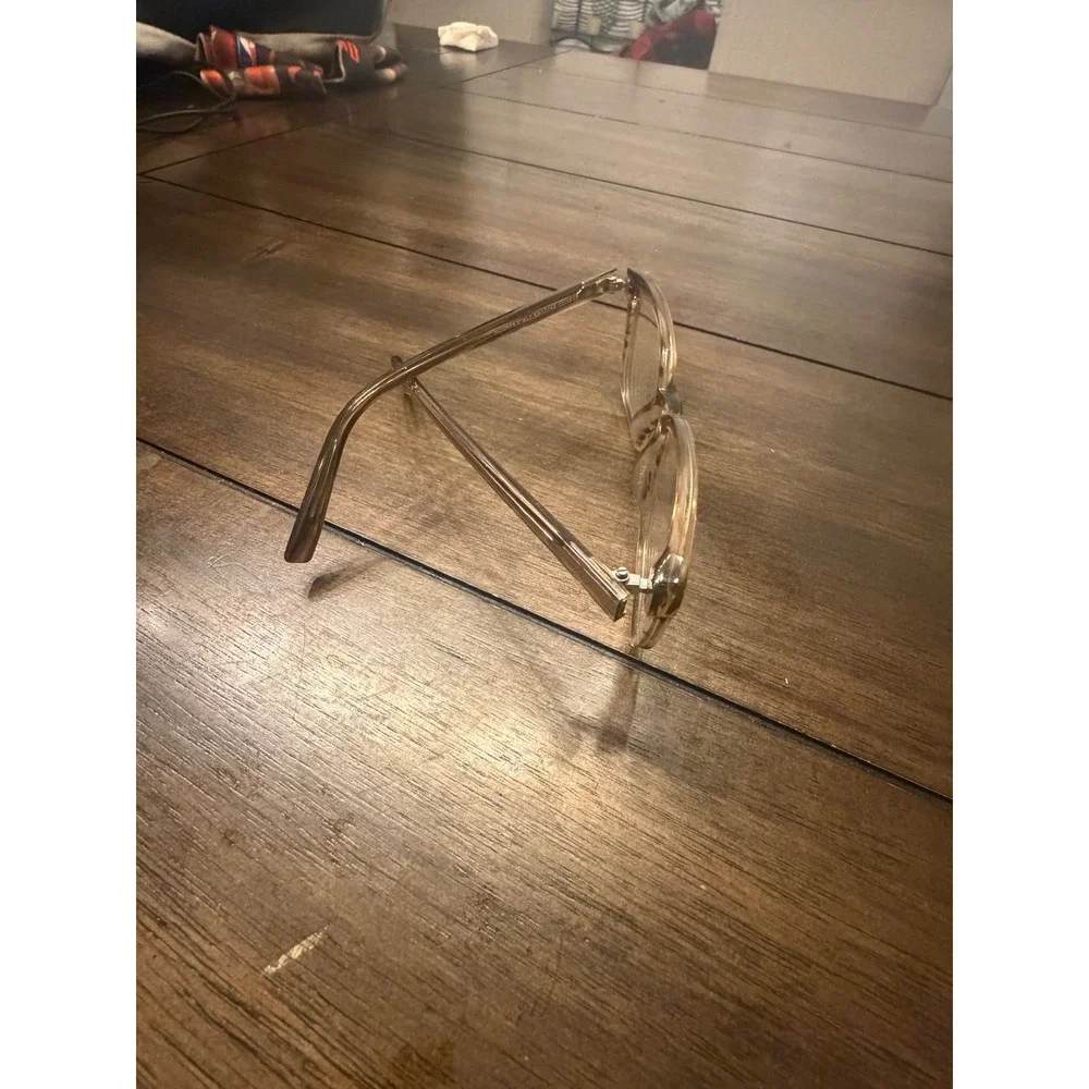 Warby Parker Hughes M 207 52-17-140 Translucent Amber Square Eyeglasses Frames